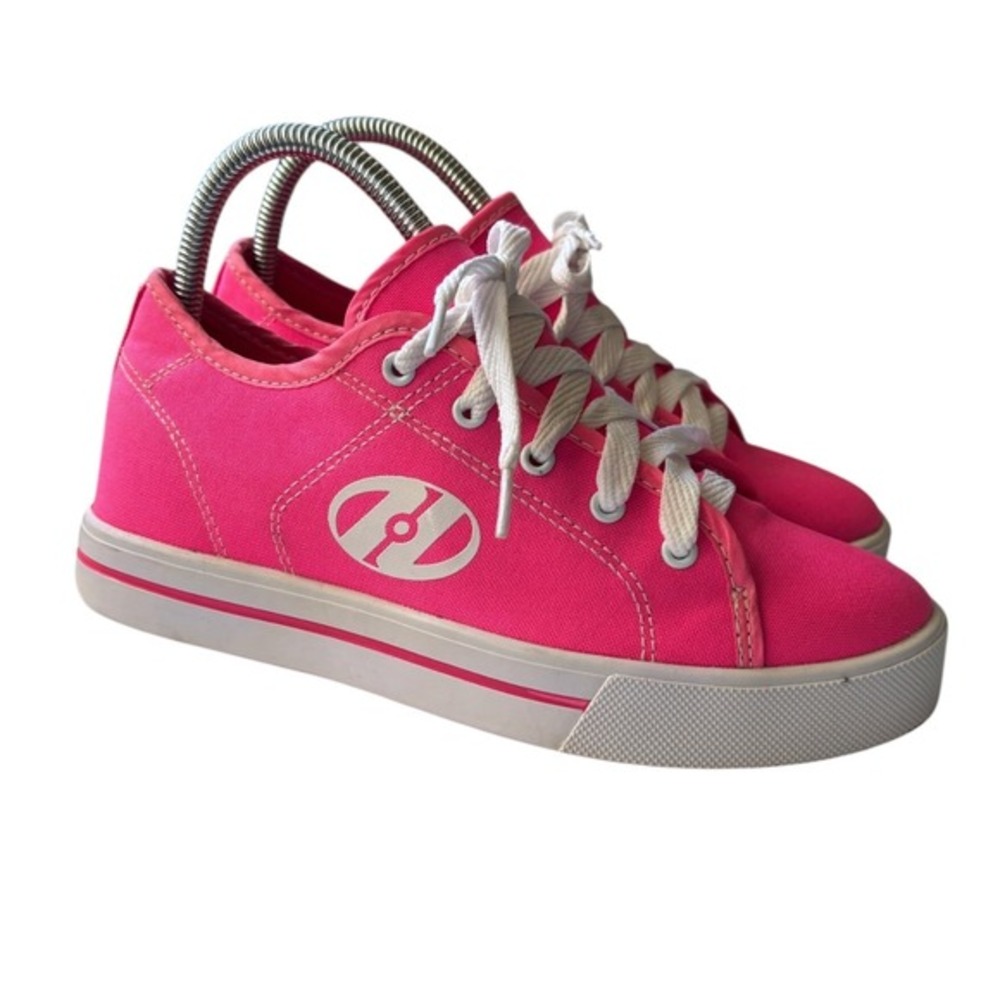 Heelys Girls Womens‎ Neon Pink Canvas Roller Skate Shoes Sz 6 y2k